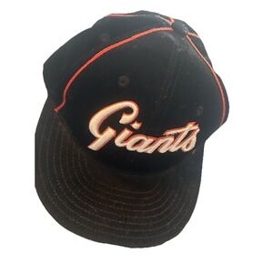 San Francisco - Giants / Black & Orange / Velvet Velour 7 1/4 Fitted Cap